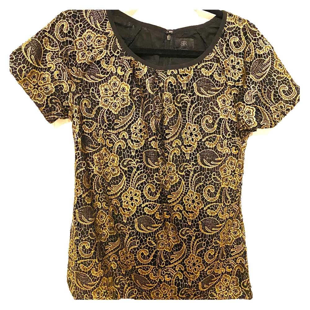 Banana Republic embroidered jacquard top